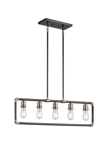 Elstead IMAHN Żyrandol E27 5x60W Mosiądz KL-IMAHN-ISLE