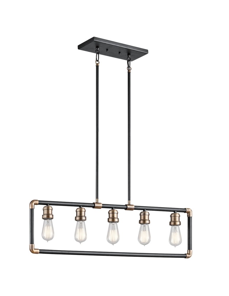 Żyrandole loftowe - Elstead IMAHN Żyrandol E27 5x60W Mosiądz KL-IMAHN-ISLE - produkt kolory-swiatla.pl 1