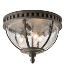 Lampy zewnętrzne sufitowe - Elstead HALLERON Plafon E14 3x40W IP44 Antyczny Brąz KL-HALLERON-F - product 1