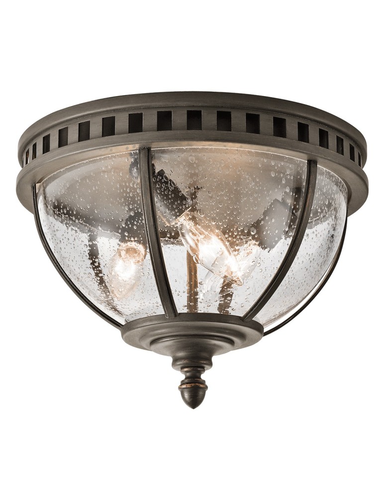 Lampy zewnętrzne sufitowe - Elstead HALLERON Plafon E14 3x40W IP44 Antyczny Brąz KL-HALLERON-F - produkt kolory-swiatla.pl 1