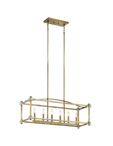 Elstead CAYDEN Żyrandol E14 6x60W Mosiądz KL-CAYDEN-ISLE