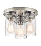 Lampy sufitowe - Elstead BRINLEY Plafon E27 3x60W Nikiel KL-BRINLEY-F-NI - product 1