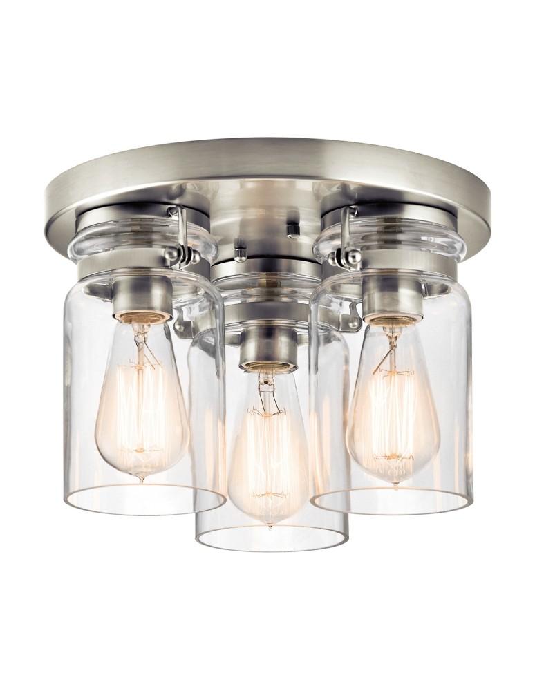 Lampy sufitowe - Elstead BRINLEY Plafon E27 3x60W Nikiel KL-BRINLEY-F-NI - produkt kolory-swiatla.pl 1