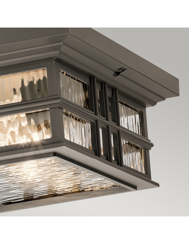 Elstead BEACON SQUARE Plafon E27 2x60W IP44 Antyczny Brąz KL-BEACON-SQUARE-F-OZ