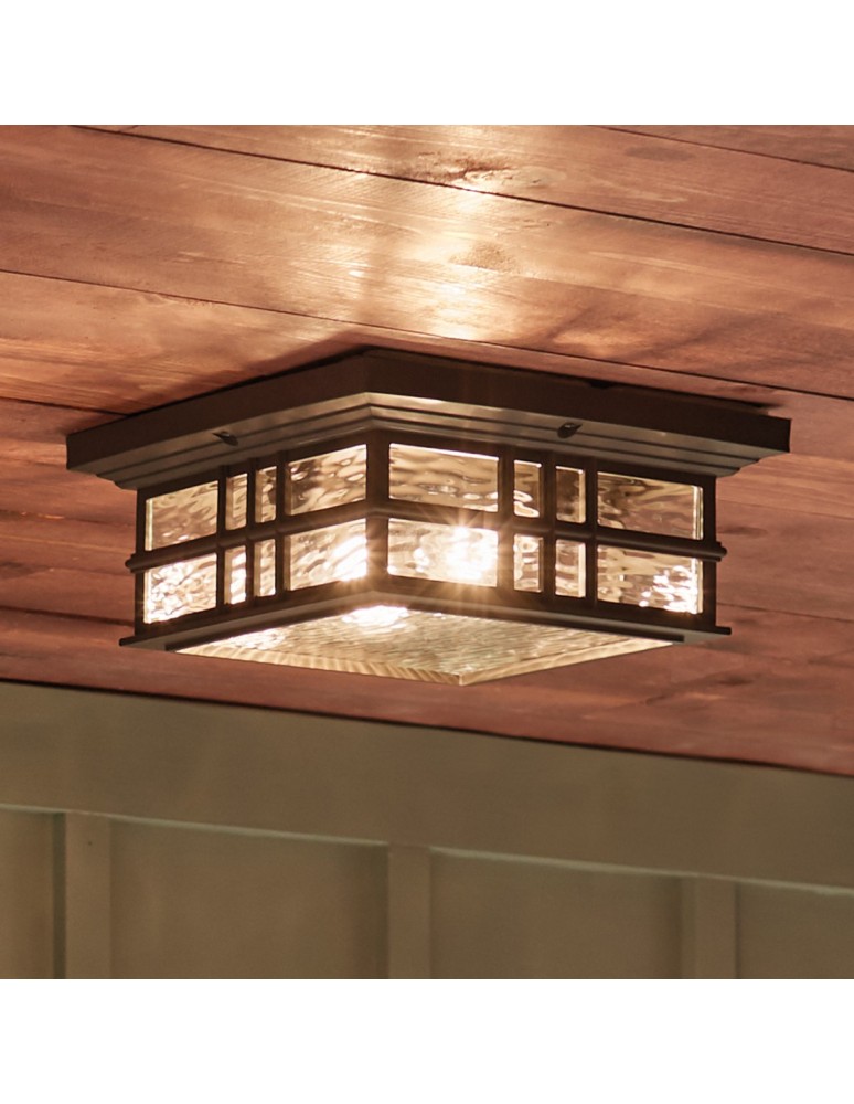 Elstead BEACON SQUARE Plafon E27 2x60W IP44 Antyczny Brąz KL-BEACON-SQUARE-F-OZ