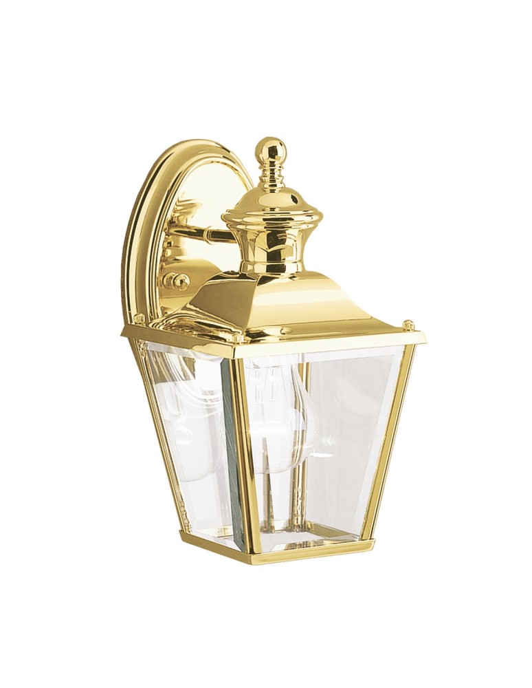 Kinkiety zewnętrzne - Elstead BAY SHORE Kinkiet Zewnętrzny E27 1x60W IP44 Mosiądz KL-BAY-SHORE2-S - produkt kolory-swiatla.pl 1