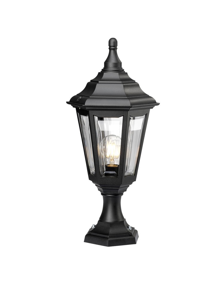 Lampy ogrodowe stojące - Elstead KINSALE Stojąca Zewnętrzna E27 1x100W IP44 Czarny KINSALE-PED-POR - produkt kolory-swiatla.pl 1