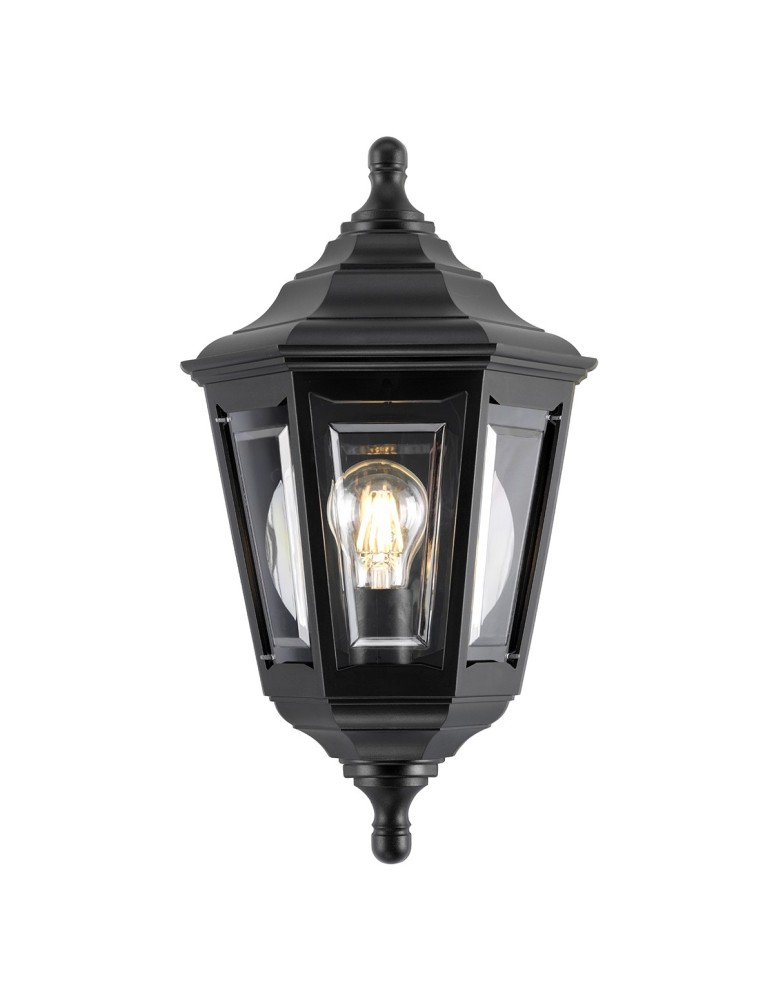 Lampy zewnętrzne sufitowe - Elstead KINSALE Plafon E27 1x100W IP44 Czarny KINSALE-FLUSH - produkt kolory-swiatla.pl 1