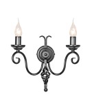 Kinkiety - Elstead Lighting Interior Kinkiet HARLECH 2x60W E14 HR2A BLACK - produkt 1