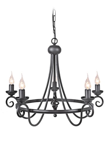 Elstead Lighting Interior Wisząca HARLECH 5x60W E14 HR5 BLACK
