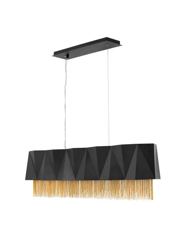 Elstead ZUMA Wisząca E27 6x60W Czarny/Złoty HK-ZUMA-ISLE-SBG
