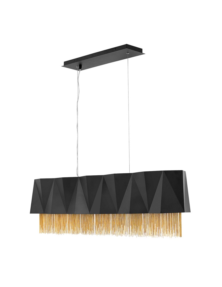 Lampy wiszące - Elstead ZUMA Wisząca E27 6x60W Czarny/Złoty HK-ZUMA-ISLE-SBG - produkt kolory-swiatla.pl 1