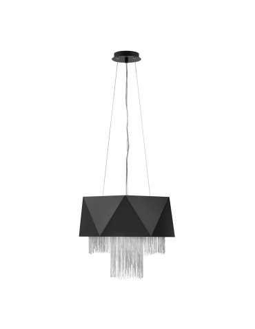 Elstead ZUMA Wisząca E27 6x60W Czarny/Srebrny HK-ZUMA6-SBS