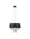 Elstead ZUMA Wisząca E27 6x60W Czarny/Srebrny HK-ZUMA6-SBS
