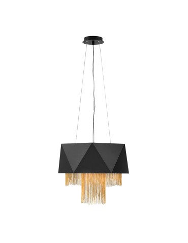 Elstead ZUMA Wisząca E27 6x60W Czarny/Złoty HK-ZUMA6-SBG