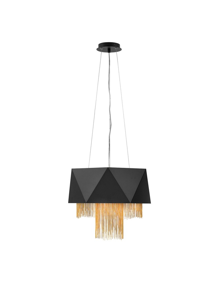 Lampy wiszące - Elstead ZUMA Wisząca E27 6x60W Czarny/Złoty HK-ZUMA6-SBG - produkt kolory-swiatla.pl 1