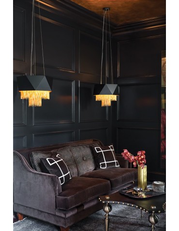 Elstead ZUMA Wisząca E27 6x60W Czarny/Złoty HK-ZUMA6-SBG - product 2