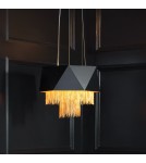 Lampy wiszące - Elstead ZUMA Wisząca E27 6x60W Czarny/Złoty HK-ZUMA6-SBG - product 5
