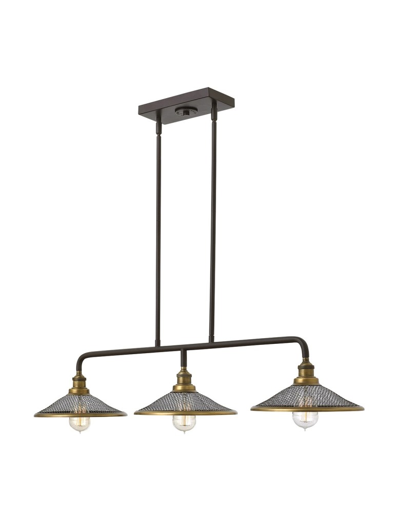Lampy wiszące potrójne - Elstead RIGBY Żyrandol E27 3x60W Brązowy HK-RIGBY-ISLE-KZ - produkt kolory-swiatla.pl 1