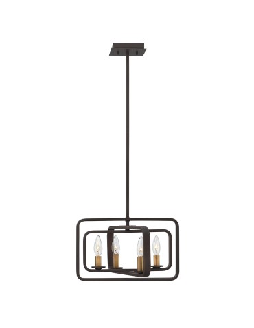 Elstead QUENTIN Wisząca E14 4x60W Brązowy HK-QUENTIN-4P-A