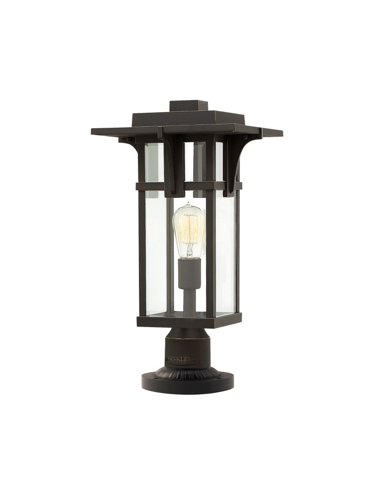 Lampy ogrodowe stojące - Elstead MANHATTAN Stojąca Zewnętrzna E27 1x100W IP44 Brązowy HK-MANHATTAN3-M - produkt kolory-swiatla.pl 1