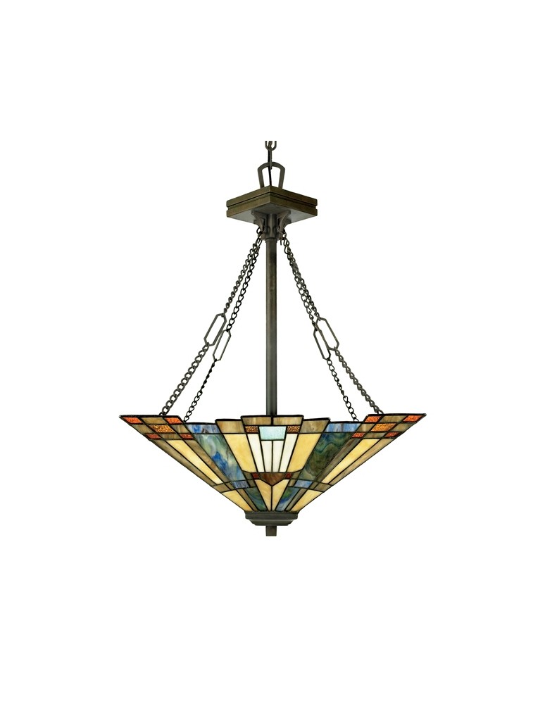 Żyrandole - Quoizel INGLENOOK 3x100W E27 QZ/INGLENOOK/P/B Wisząca - produkt kolory-swiatla.pl 1