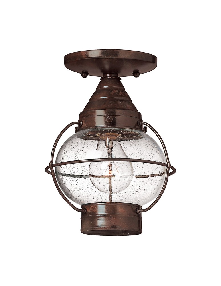 Lampy sufitowe - Elstead CAPE COD Plafon E27 1x60W Brązowy HK-CAPECOD8-S - produkt kolory-swiatla.pl 1