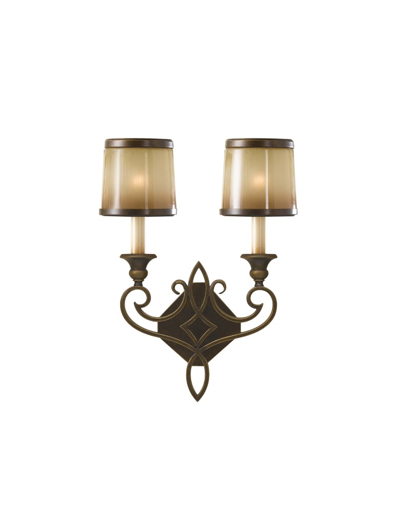 Kinkiety - Feiss JUSTINE 2x60W E14 FE/JUSTINE2/B Kinkiet - produkt kolory-swiatla.pl 1