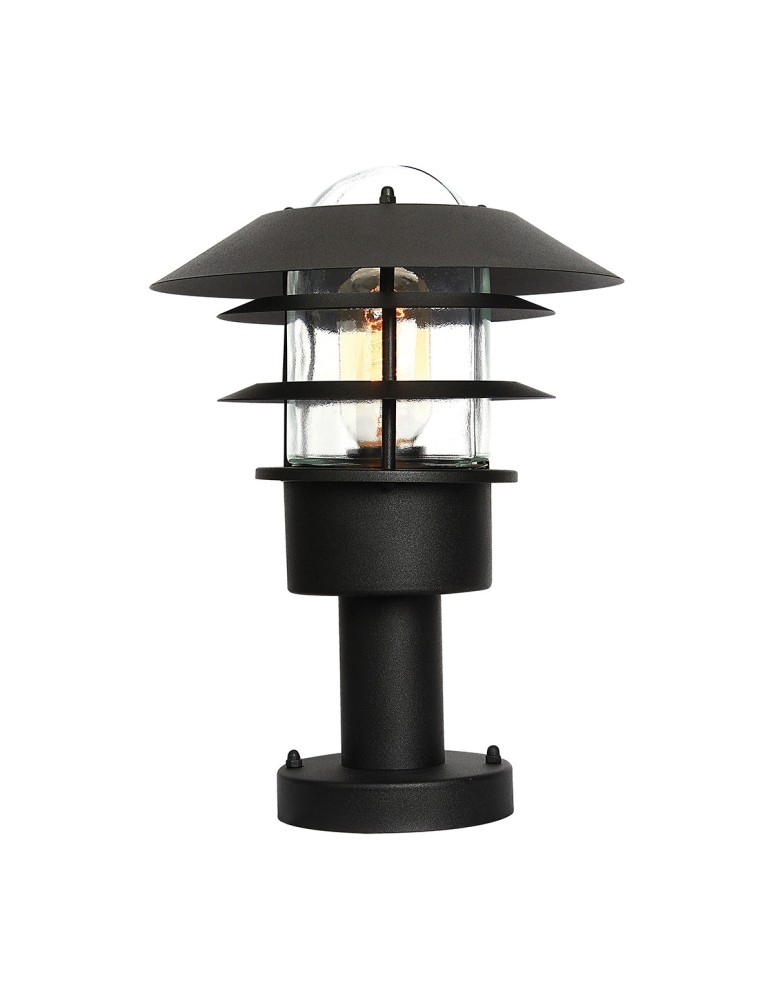Lampy ogrodowe stojące - Elstead HELSINGOR Stojąca Zewnętrzna E27 1x60W IP44 Czarny HELSINGOR-PED-BK - produkt kolory-swiatla.pl 1