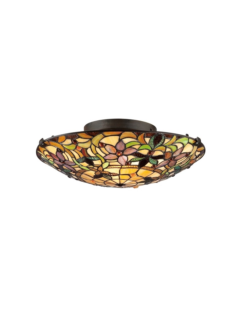 Lampy sufitowe - Quoizel KAMI 2x60W E27 QZ/KAMI/F Plafon - produkt kolory-swiatla.pl 1