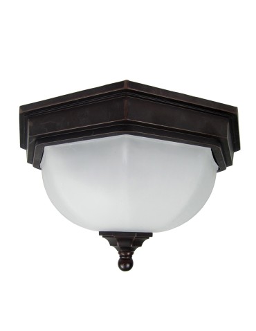 Elstead FAIRFORD Plafon E27 2x40W IP44 Brązowy GZH-FF12