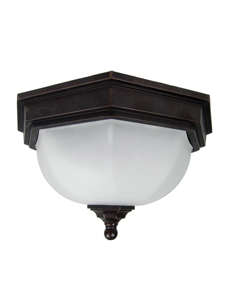 Lampy zewnętrzne sufitowe - Elstead FAIRFORD Plafon E27 2x40W IP44 Brązowy GZH-FF12 - produkt kolory-swiatla.pl 1