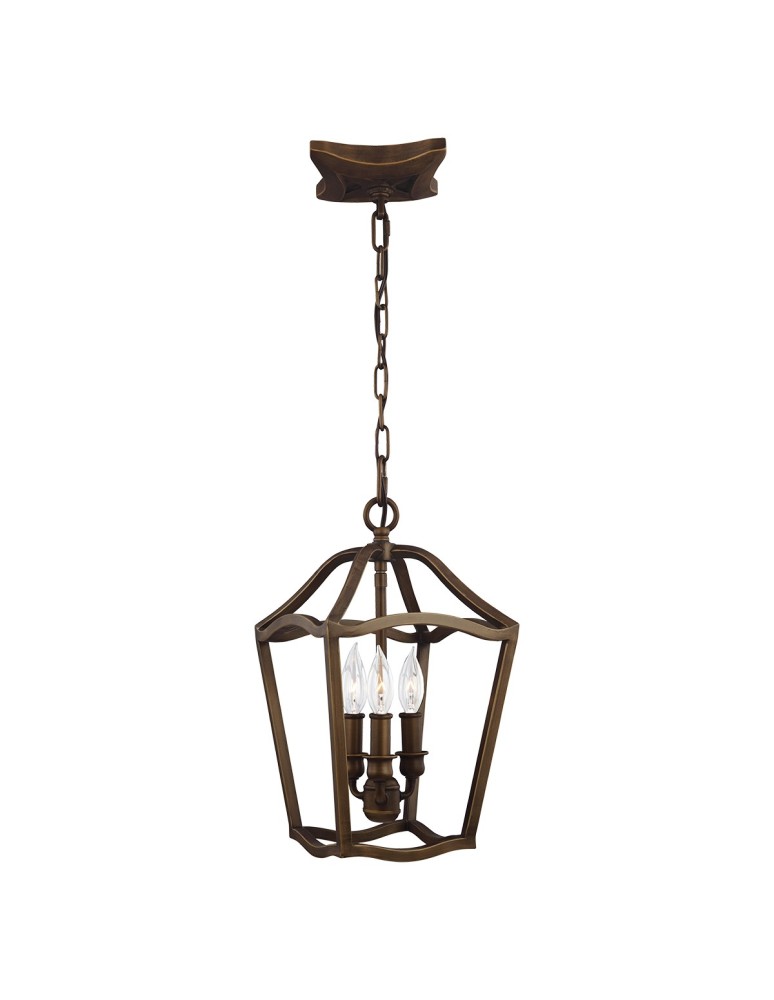 Żyrandole geometryczne - Elstead YARMOUTH Wisząca E14 3x60W Mosiądz FE-YARMOUTH-3P - produkt kolory-swiatla.pl 1