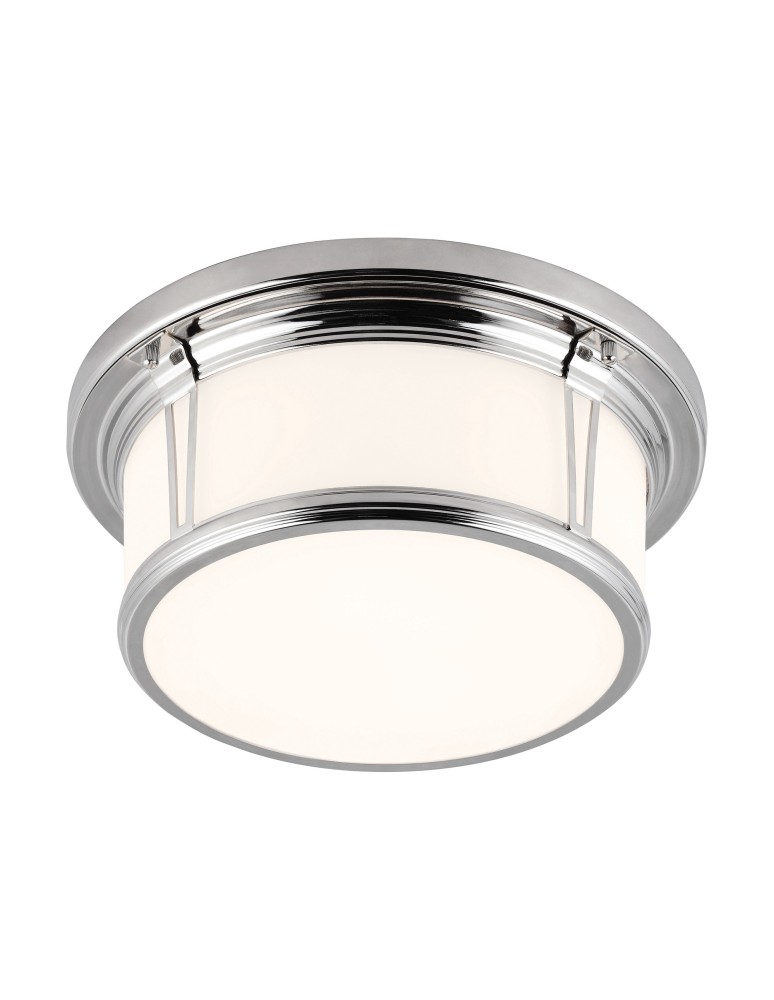 Plafony hermetyczne - Elstead WOODWARD Plafon E27 2x60W IP44 Chrom FE-WOODWARD-F-M - produkt kolory-swiatla.pl 1