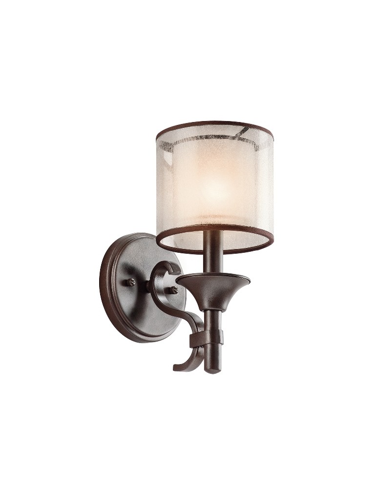 Kinkiety z abażurem - Kichler LACEY 1x60W E14 KL/LACEY1 MB Kinkiet - produkt kolory-swiatla.pl 1