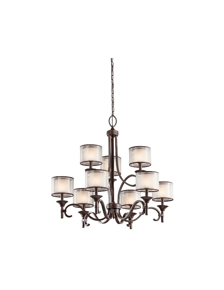 Żyrandole retro - Kichler LACEY 9x60W E14 KL/LACEY9 MB Wisząca - produkt kolory-swiatla.pl 1