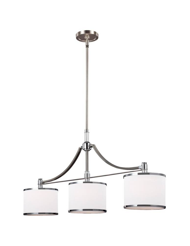 Żyrandole z abażurem - Elstead PROSPECT PARK Żyrandol E27 3x60W Nikiel/Chrom FE-PROSPECT-PARK-3P - produkt kolory-swiatla.pl 1