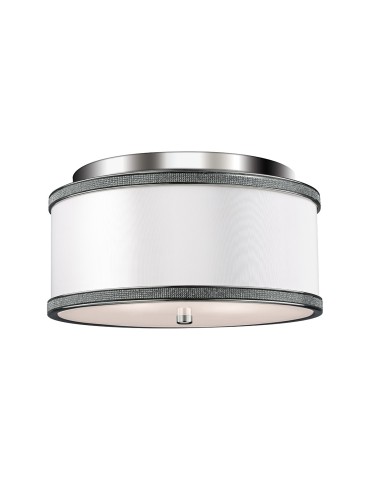 Elstead PAVE Plafon E27 2x60W Nikiel FE-PAVE-F-S