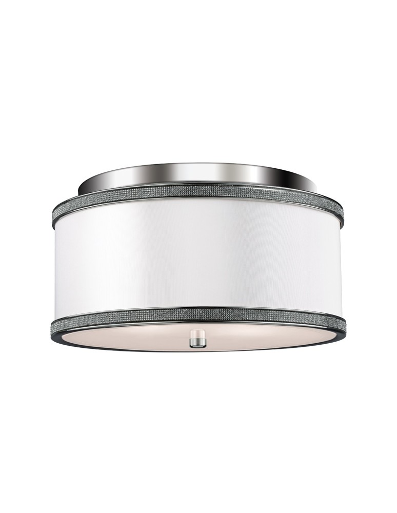Lampy sufitowe - Elstead PAVE Plafon E27 2x60W Nikiel FE-PAVE-F-S - produkt kolory-swiatla.pl 1