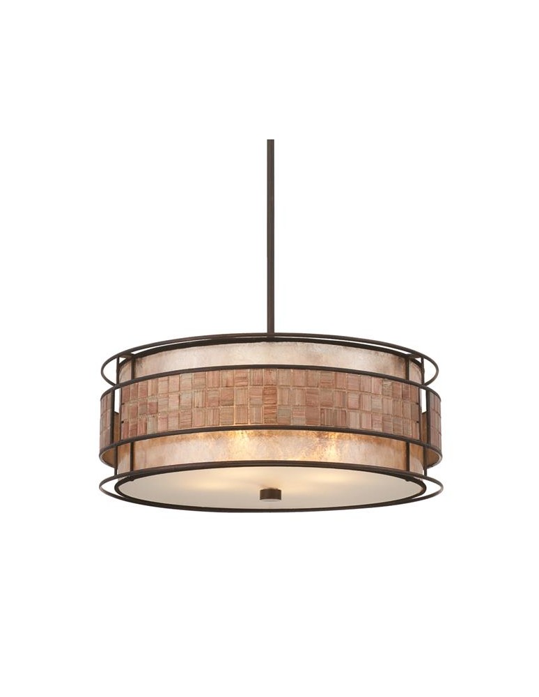 Lampy wiszące z abażurem - Quoizel LAGUNA 4x60W E27 QZ/LAGUNA/P Wisząca - produkt kolory-swiatla.pl 1