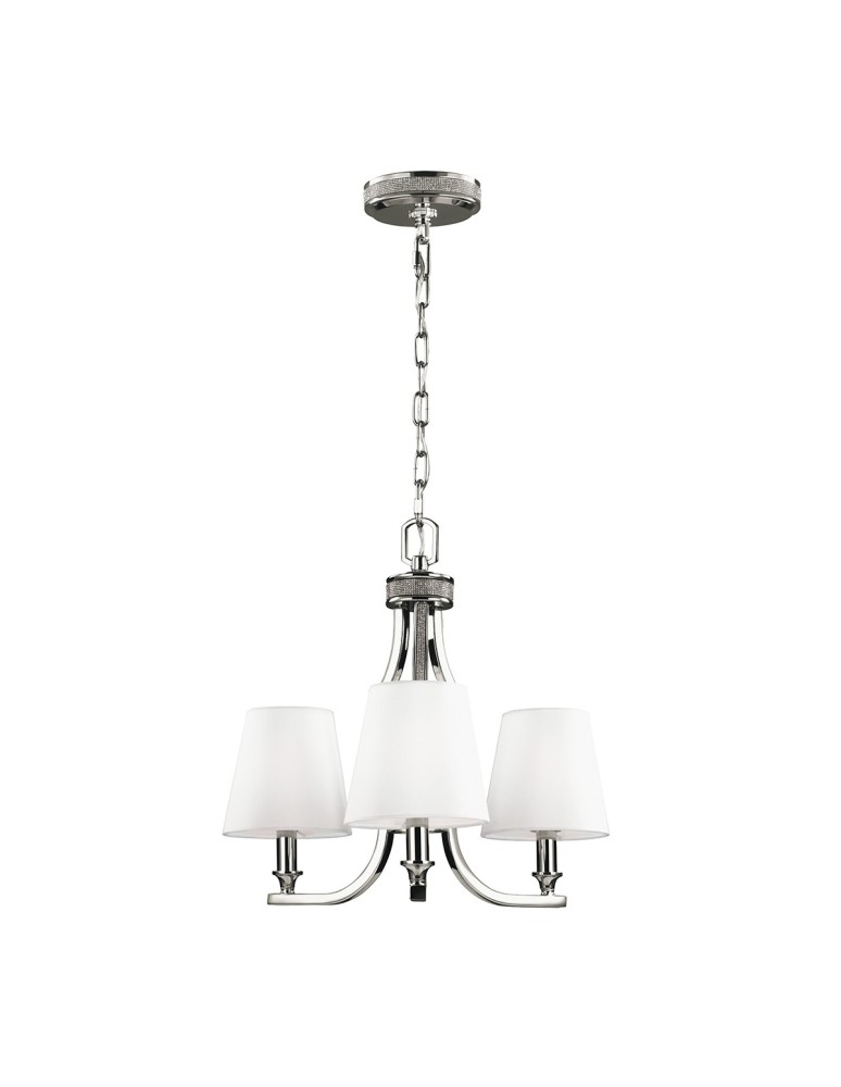 Żyrandole z abażurem - Elstead PAVE Żyrandol E14 3x60W Nikiel FE-PAVE3 - produkt kolory-swiatla.pl 1