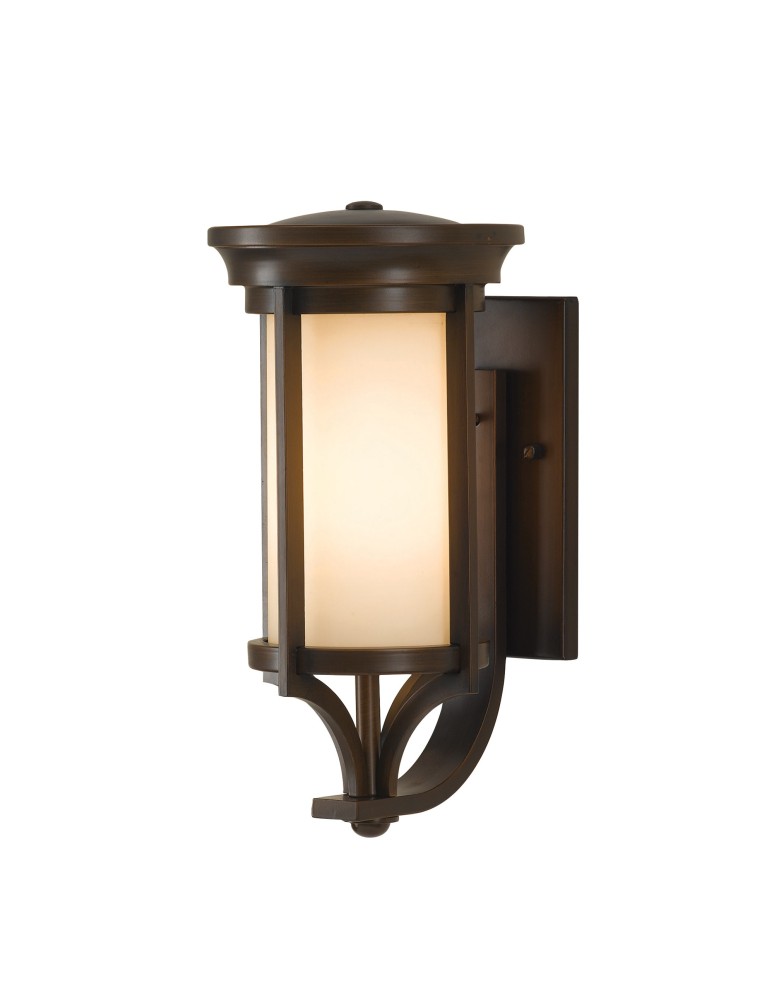 Kinkiety zewnętrzne - Elstead MERRILL Kinkiet E27 1x60W IP44 Brązowy FE-MERRILL1-S - produkt kolory-swiatla.pl 1