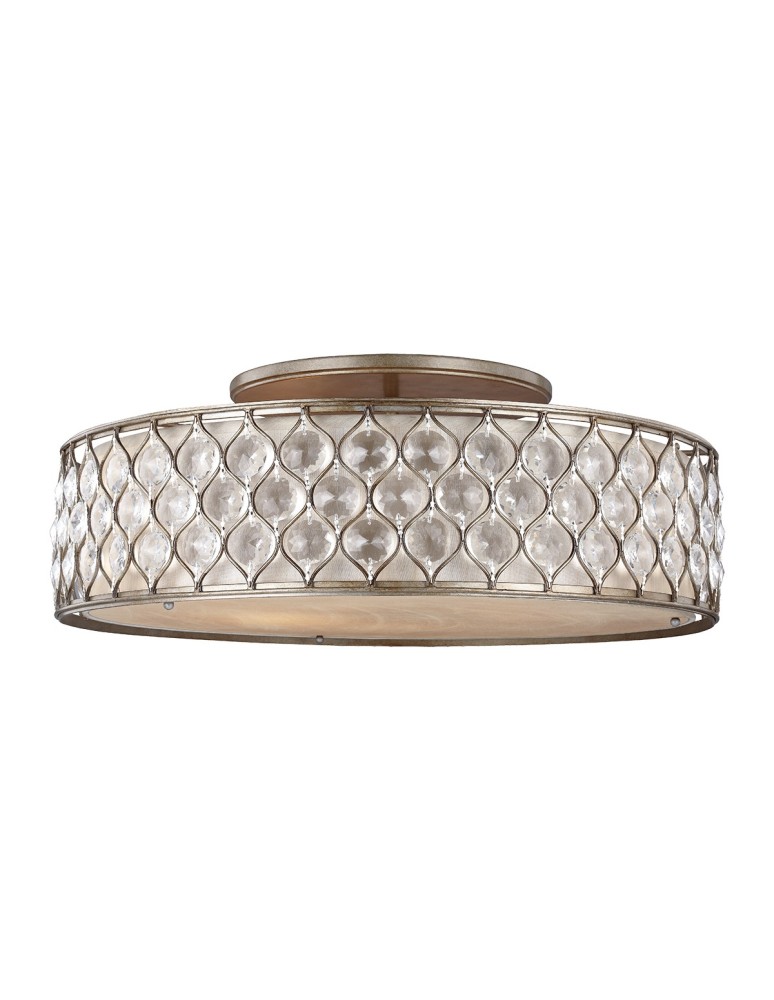 Lampy sufitowe - Elstead LUCIA Plafon E27 6x60W Srebrny FE-LUCIA-6SF-L - produkt kolory-swiatla.pl 1