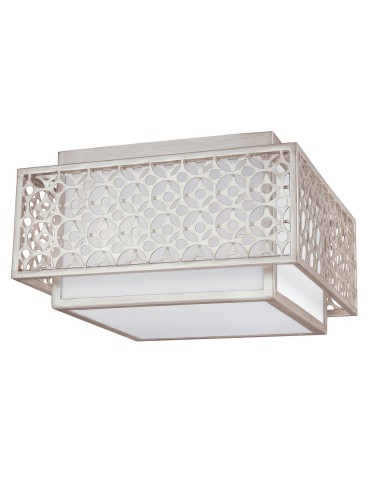 Elstead KENNEY Plafon E27 2x60W Srebrny FE-KENNEY-F
