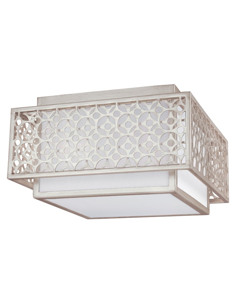 Lampy sufitowe - Elstead KENNEY Plafon E27 2x60W Srebrny FE-KENNEY-F - produkt kolory-swiatla.pl 1