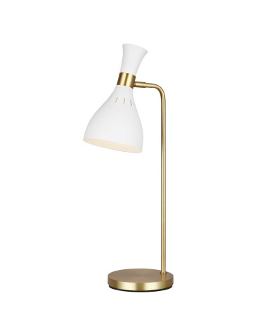 Elstead JOAN Lampa Stołowa E27 1x60W Biały/Mosiądz FE-JOAN-TL-MW