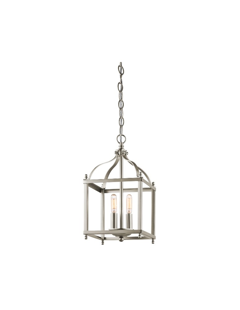 Lampy wiszące - Kichler LARKIN 2x60W E14 KL/LARKIN/P/S NI Wisząca - produkt kolory-swiatla.pl 1