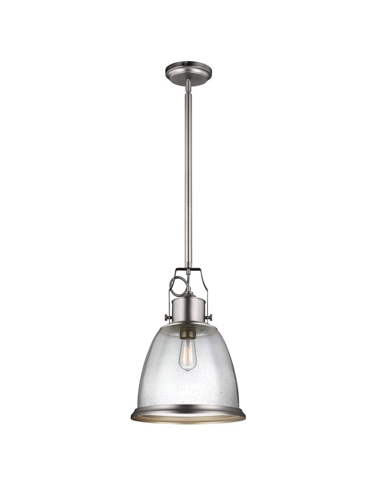 Lampy wiszące - Elstead HOBSON Wisząca E27 1x75W Nikiel FE-HOBSON-P-L-SN - produkt kolory-swiatla.pl 1