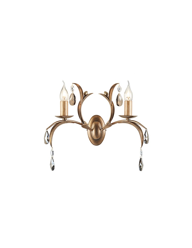 Kinkiety - Elstead Lighting Interior Kinkiet LILY 2x60W E14 LL2 ANT BRZ - produkt kolory-swiatla.pl 1