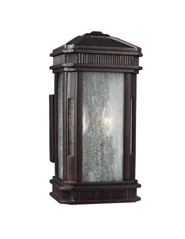 Elstead FEDERAL Kinkiet Zewnętrzny E14 2x60W IP44 Brązowy FE-FEDERAL-S